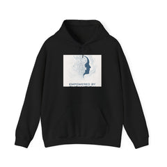 Empowered By Mindfulness Hoodie — Abstract Brain Silhouette Mental Health Awareness Sweatshirt