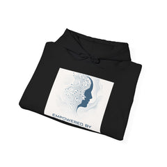 Empowered By Mindfulness Hoodie — Abstract Brain Silhouette Mental Health Awareness Sweatshirt