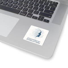 Empowered by Evolution Sticker — Tech Circuit Brain Kiss-Cut Sticker