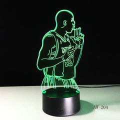 Colorful Touch Control LED Visual 3D Table Lamp